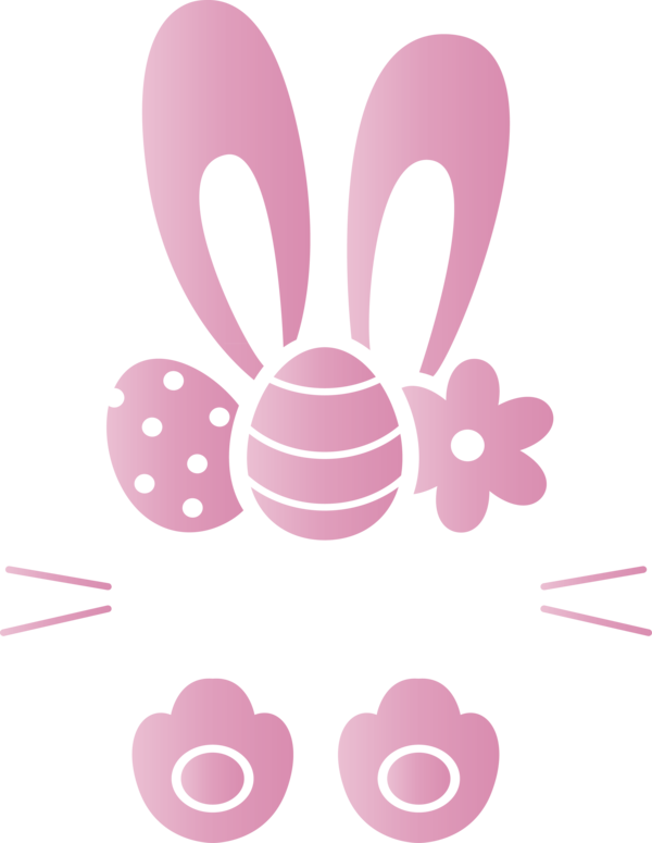 Transparent Easter Pink Design Easter bunny for Easter Bunny for Easter