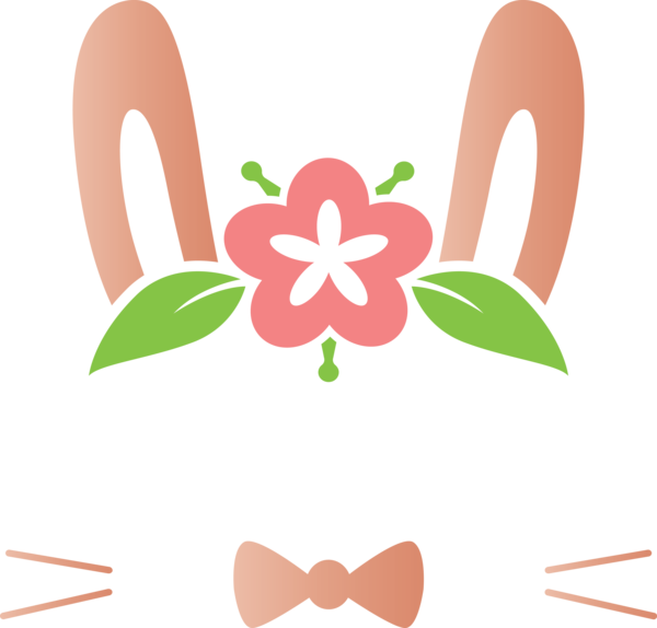 Transparent Easter Logo for Easter Bunny for Easter