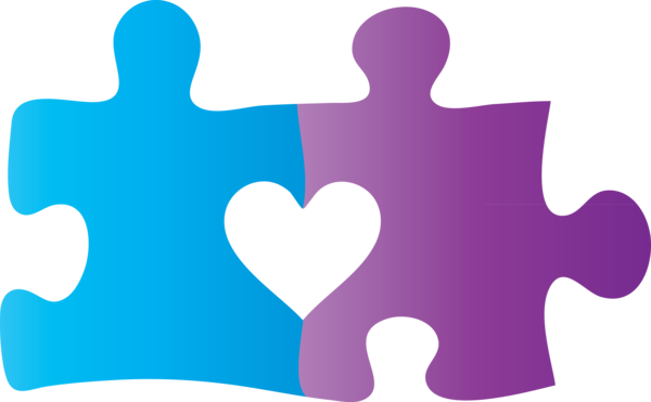Transparent Autism Awareness Day Purple Jigsaw puzzle for World Autism Awareness Day for Autism Awareness Day