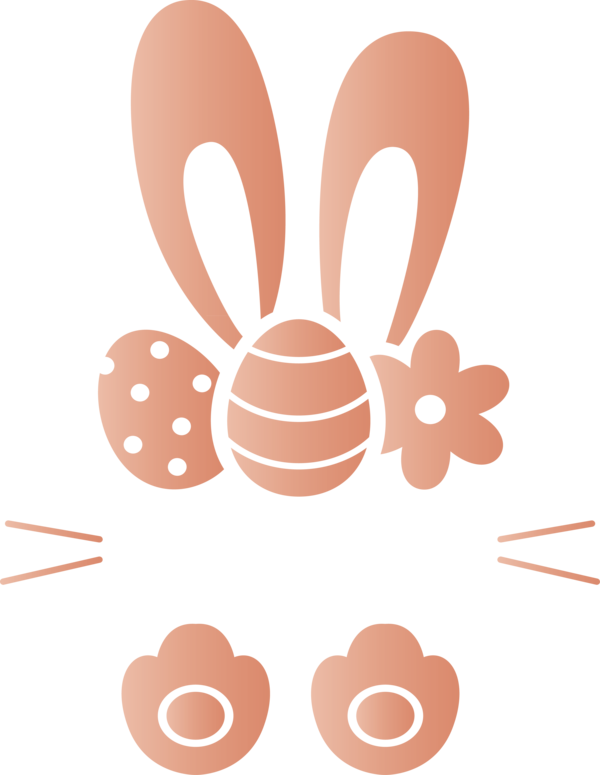 Transparent Easter Design Rabbit Logo for Easter Bunny for Easter