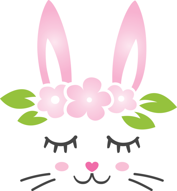 Transparent Easter Pink for Easter Bunny for Easter