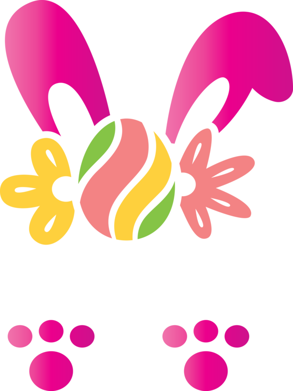 Transparent Easter Pink Design Pattern for Easter Bunny for Easter