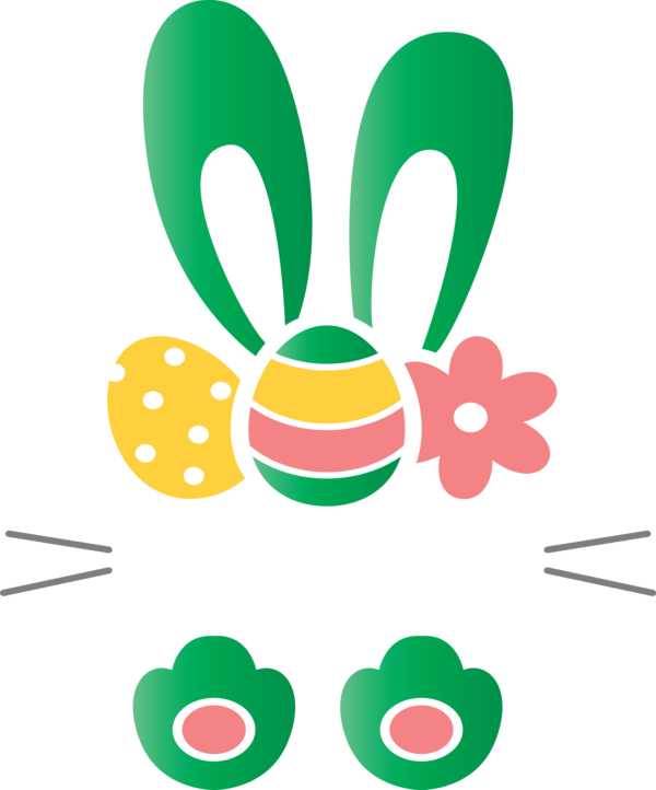 Transparent Easter Green Symbol for Easter Bunny for Easter