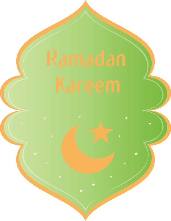 Transparent Ramadan Green Orange Font for EID Ramadan for Ramadan