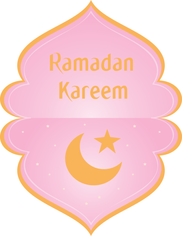 Transparent Ramadan Pink Orange Logo for EID Ramadan for Ramadan