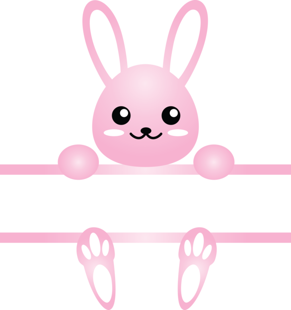 Transparent Easter Pink Cartoon Easter bunny for Easter Bunny for Easter