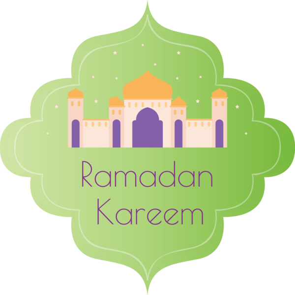 Transparent Ramadan Green Logo Violet for EID Ramadan for Ramadan