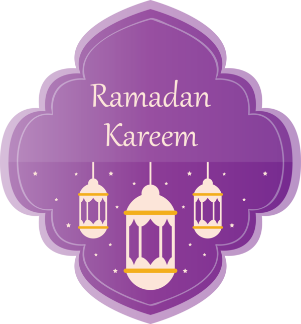 Transparent Ramadan Violet Purple Text for EID Ramadan for Ramadan