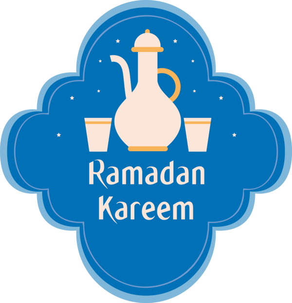 Transparent Ramadan Logo Water Label for EID Ramadan for Ramadan