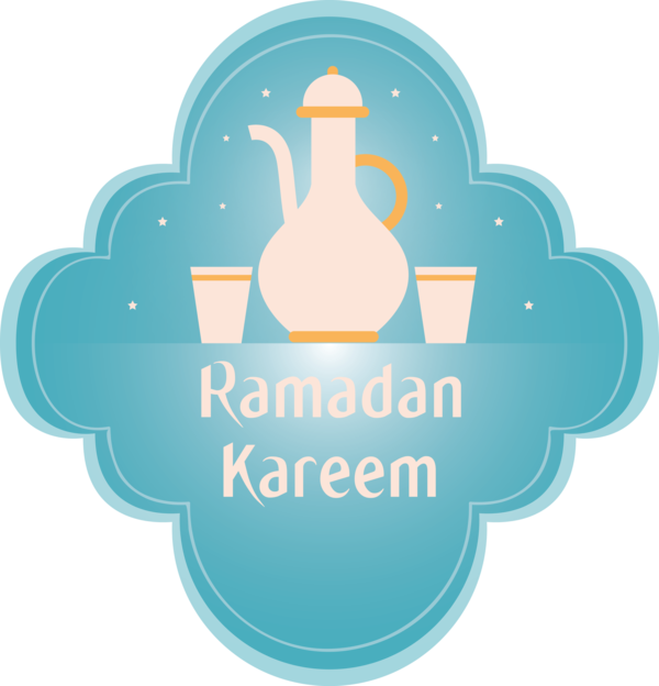 Transparent Ramadan Aqua Turquoise Logo for EID Ramadan for Ramadan