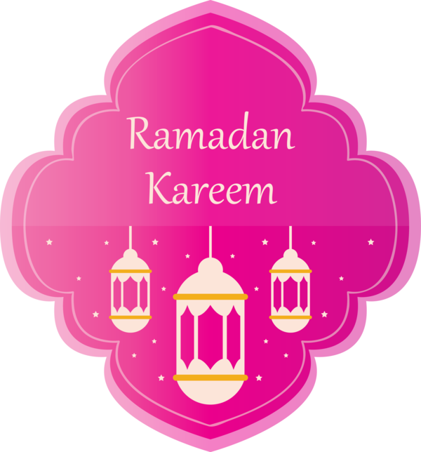 Transparent Ramadan Pink Text Magenta for EID Ramadan for Ramadan