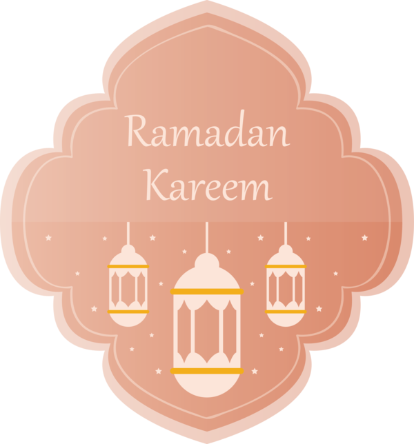Transparent Ramadan Pink Label Font for EID Ramadan for Ramadan