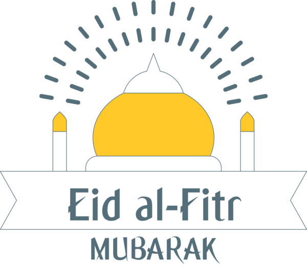 Transparent Eid al Fitr Yellow Logo Text for Id al fitr for Eid Al Fitr