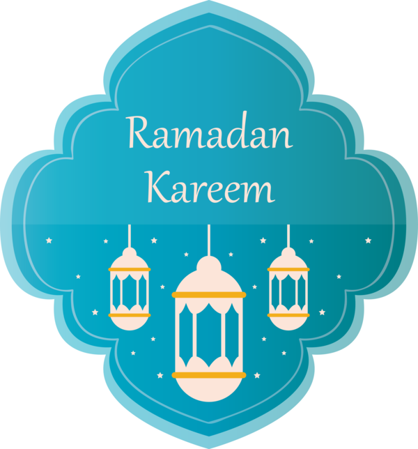 Transparent Ramadan Turquoise Text Logo for EID Ramadan for Ramadan