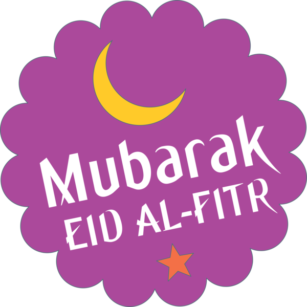 Transparent Eid al Fitr Text Purple Logo for Id al fitr for Eid Al Fitr