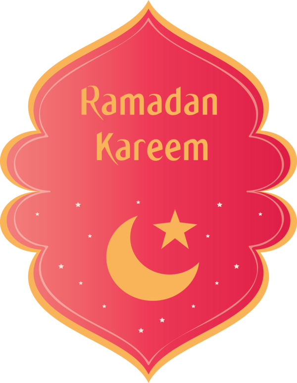 Transparent Ramadan Red Orange Logo for EID Ramadan for Ramadan