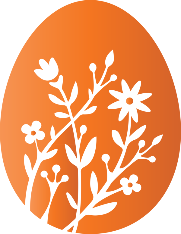 Transparent Easter Orange Leaf Plant for Easter Egg for Easter