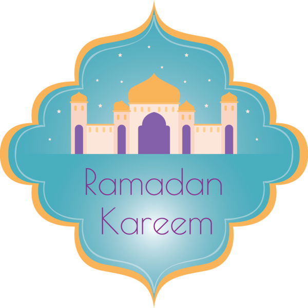 Transparent Ramadan Logo Text Turquoise for EID Ramadan for Ramadan