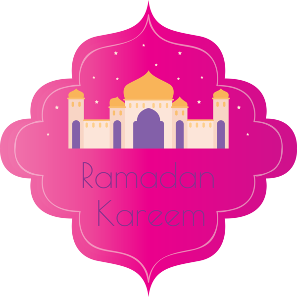 Transparent Ramadan Pink Magenta Violet for EID Ramadan for Ramadan