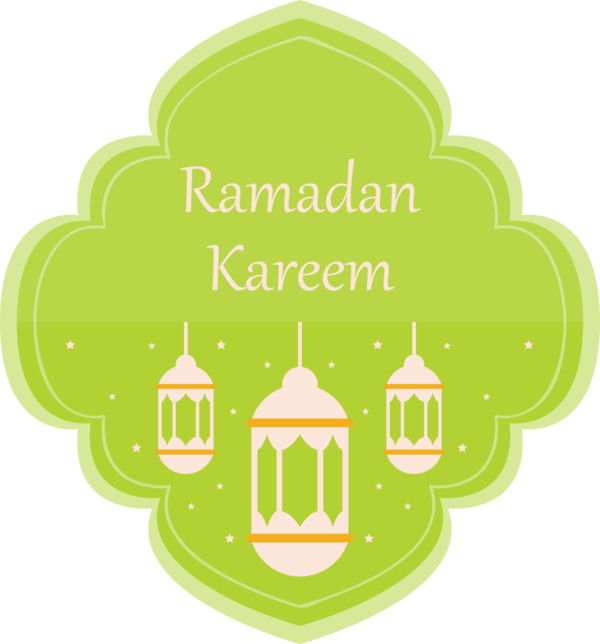 Transparent Ramadan Green Label Logo for EID Ramadan for Ramadan