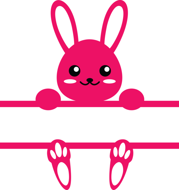 Transparent Easter Pink Line Magenta for Easter Bunny for Easter