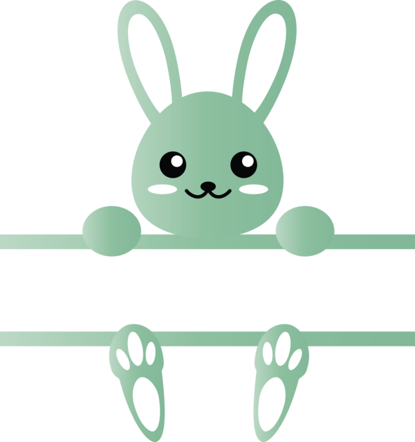 Transparent Easter Green Cartoon Turquoise for Easter Bunny for Easter