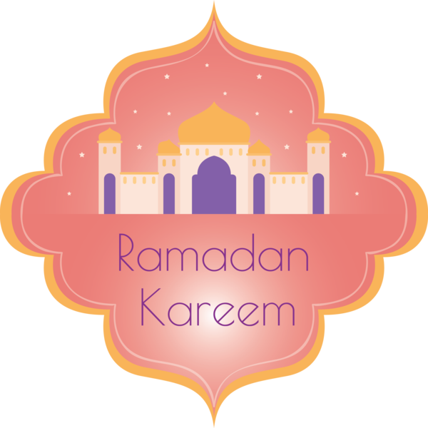 Transparent Ramadan Text Logo Pink for EID Ramadan for Ramadan