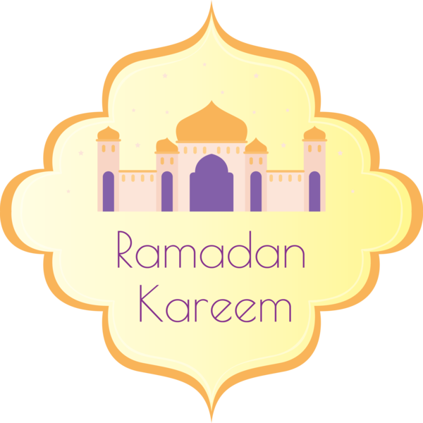 Transparent Ramadan Logo Text Line for EID Ramadan for Ramadan