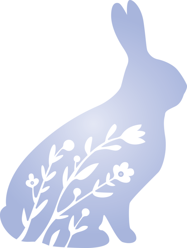 Transparent Easter Hare Silhouette Rabbit for Easter Bunny for Easter