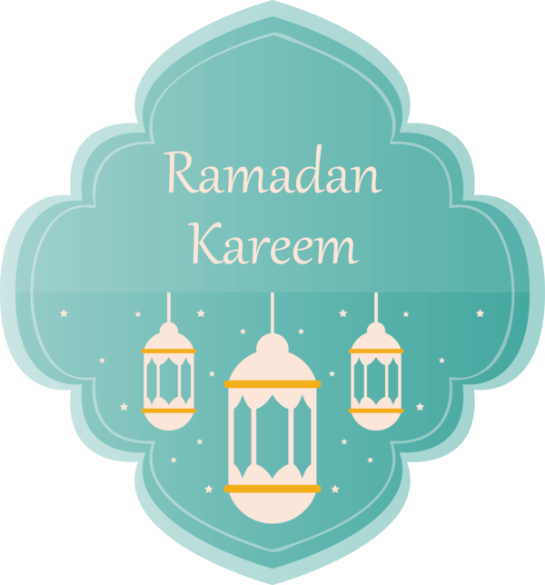 Transparent Ramadan Turquoise Logo Font for EID Ramadan for Ramadan