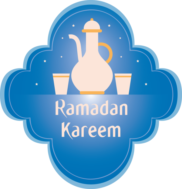 Transparent Ramadan Logo Water Label for EID Ramadan for Ramadan