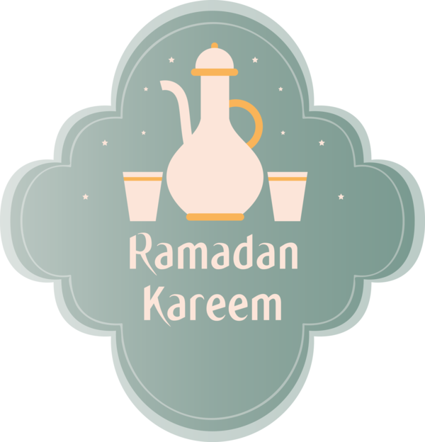 Transparent Ramadan Logo Drink Label for EID Ramadan for Ramadan