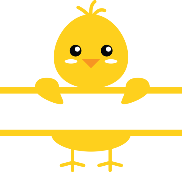 Transparent Easter Yellow Cartoon Line for Easter Day for Easter