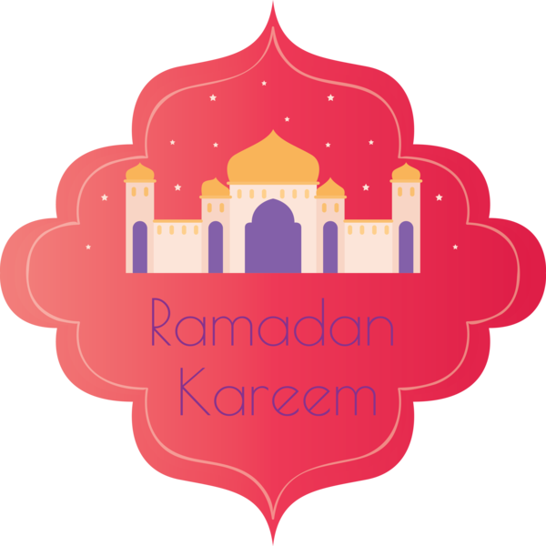 Transparent Ramadan Red Pink Text for EID Ramadan for Ramadan