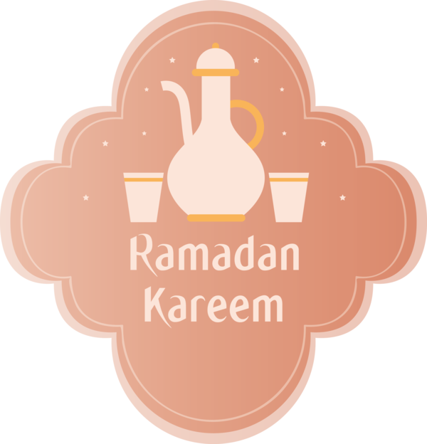 Transparent Ramadan Logo Label Drink for EID Ramadan for Ramadan