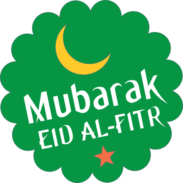 Transparent Eid al Fitr Green Text Logo for Id al fitr for Eid Al Fitr
