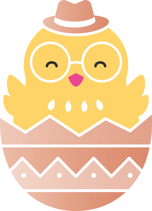 Transparent Easter Pink Nose Owl for Easter Egg for Easter