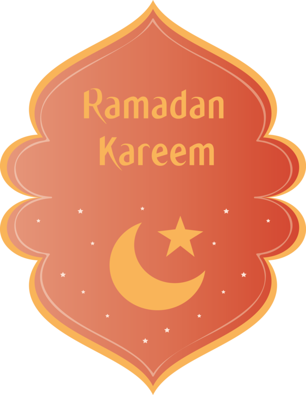 Transparent Ramadan Orange Logo Font for EID Ramadan for Ramadan