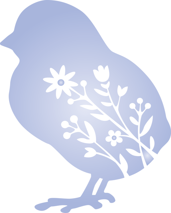 Transparent Easter Silhouette Branch Bird for Easter Day for Easter
