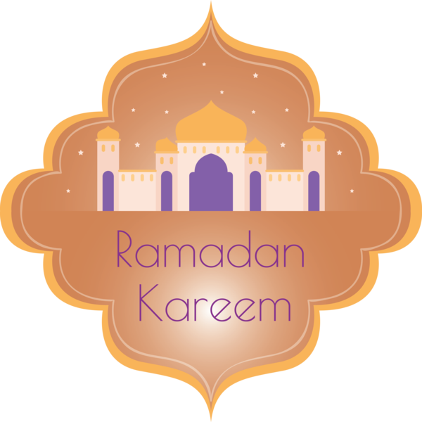 Transparent Ramadan Logo Text Label for EID Ramadan for Ramadan
