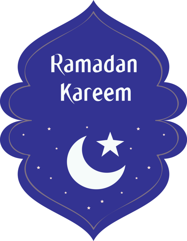 Transparent Ramadan Logo Electric blue Symbol for EID Ramadan for Ramadan