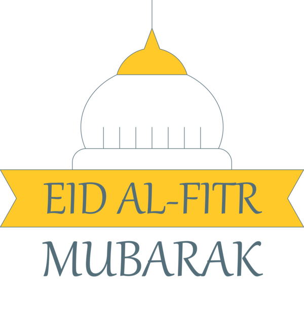 Transparent Eid al Fitr Logo Text Yellow for Id al fitr for Eid Al Fitr