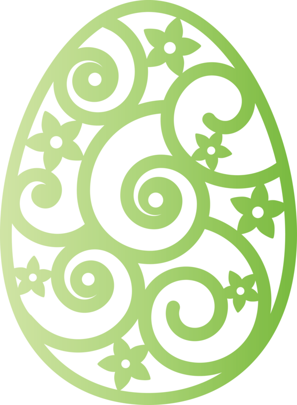 Transparent Easter Circle Pattern Design for Easter Egg for Easter
