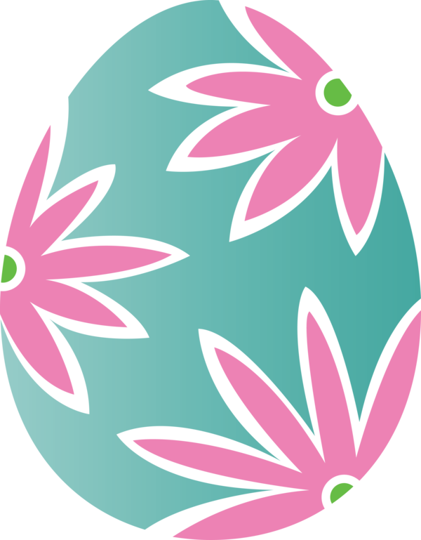 Transparent Easter Green Pink Plant for Easter Egg for Easter