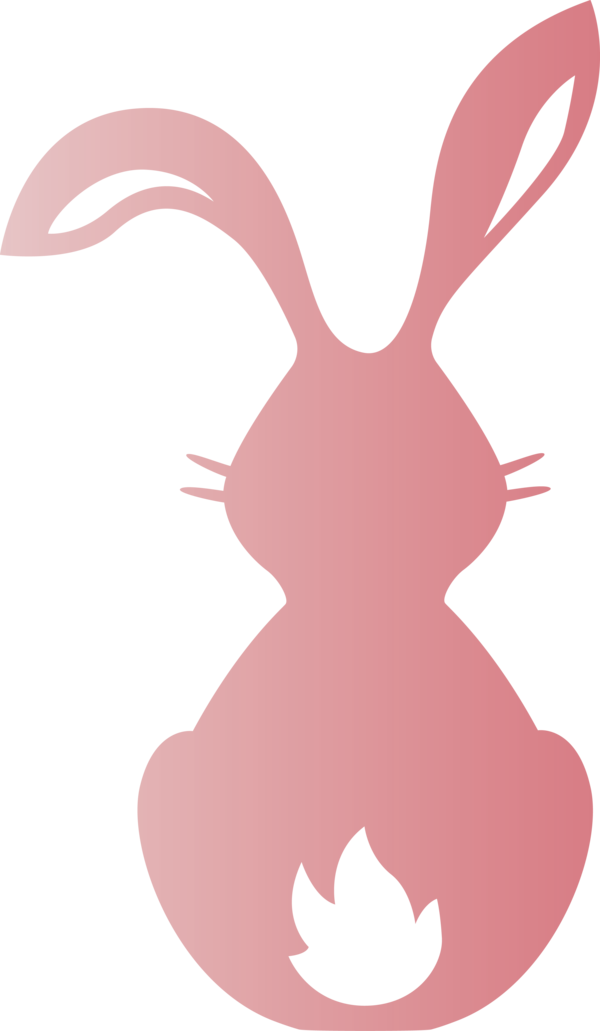 Transparent Easter Pink Rabbits and Hares for Easter Bunny for Easter