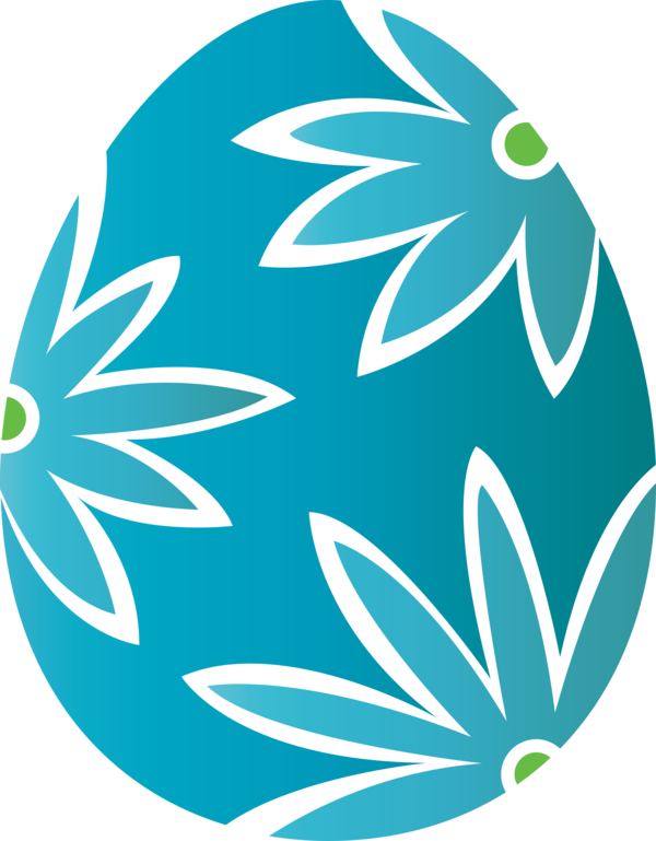 Transparent Easter Turquoise Plant for Easter Egg for Easter