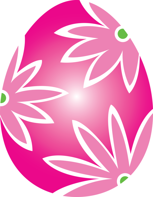 Transparent Easter Pink Magenta Plant for Easter Egg for Easter