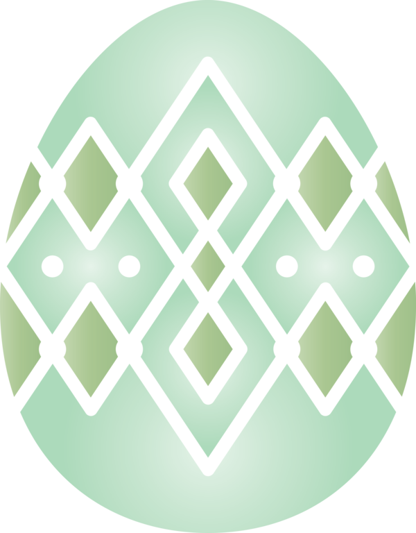 Transparent Easter Green Turquoise Pattern for Easter Egg for Easter