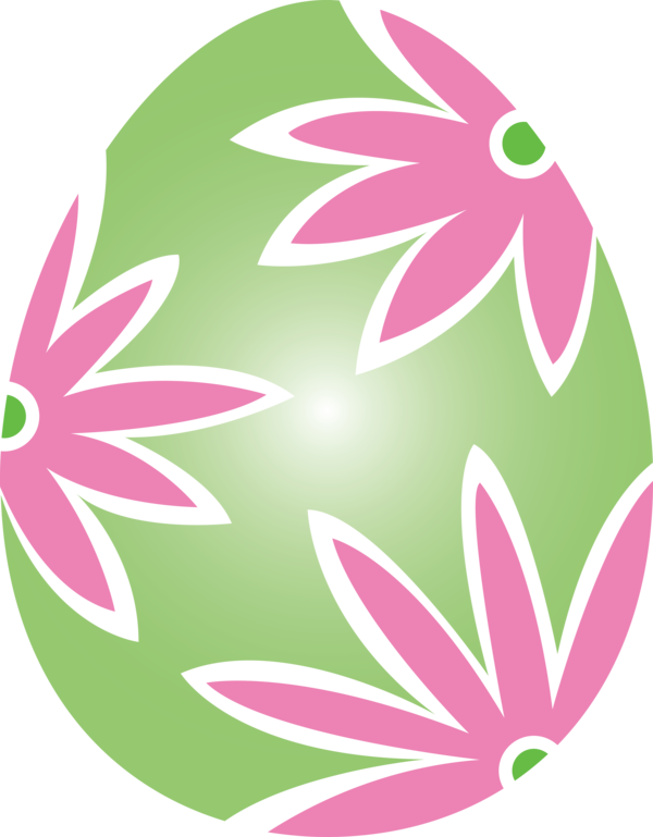 Transparent Easter Pink Plant Pattern for Easter Egg for Easter