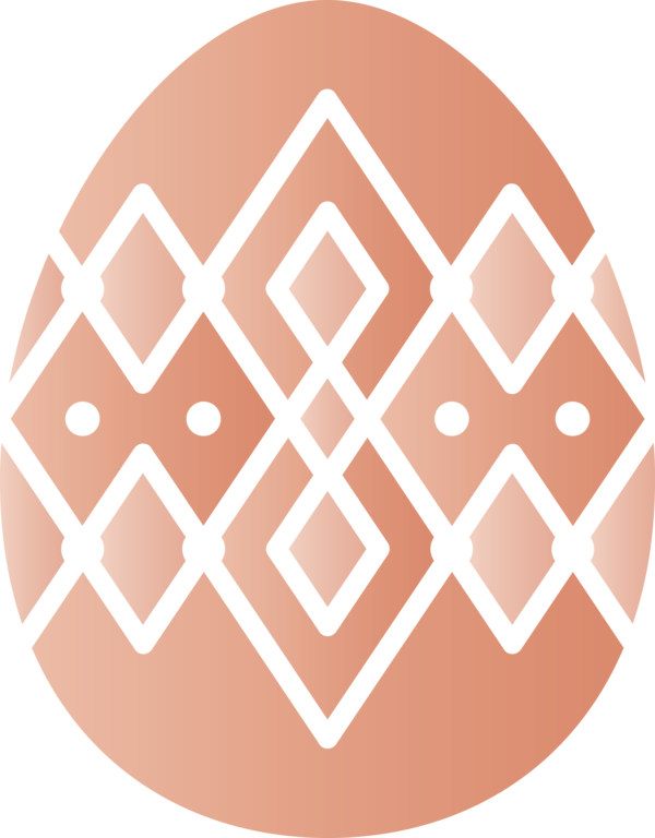 Transparent Easter Peach Pattern Circle for Easter Egg for Easter